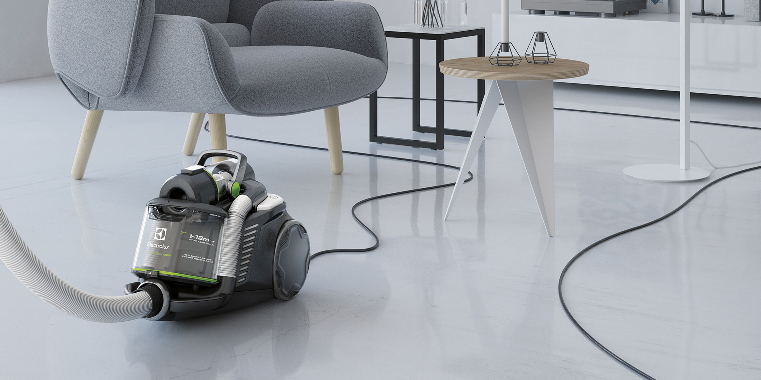 UltraFlex™ Green från Electrolux som används för att städa på ett smidigt och effektivt sätt