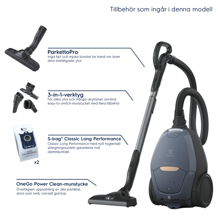 Electrolux - Dammsugare med påse - PD82-8DB