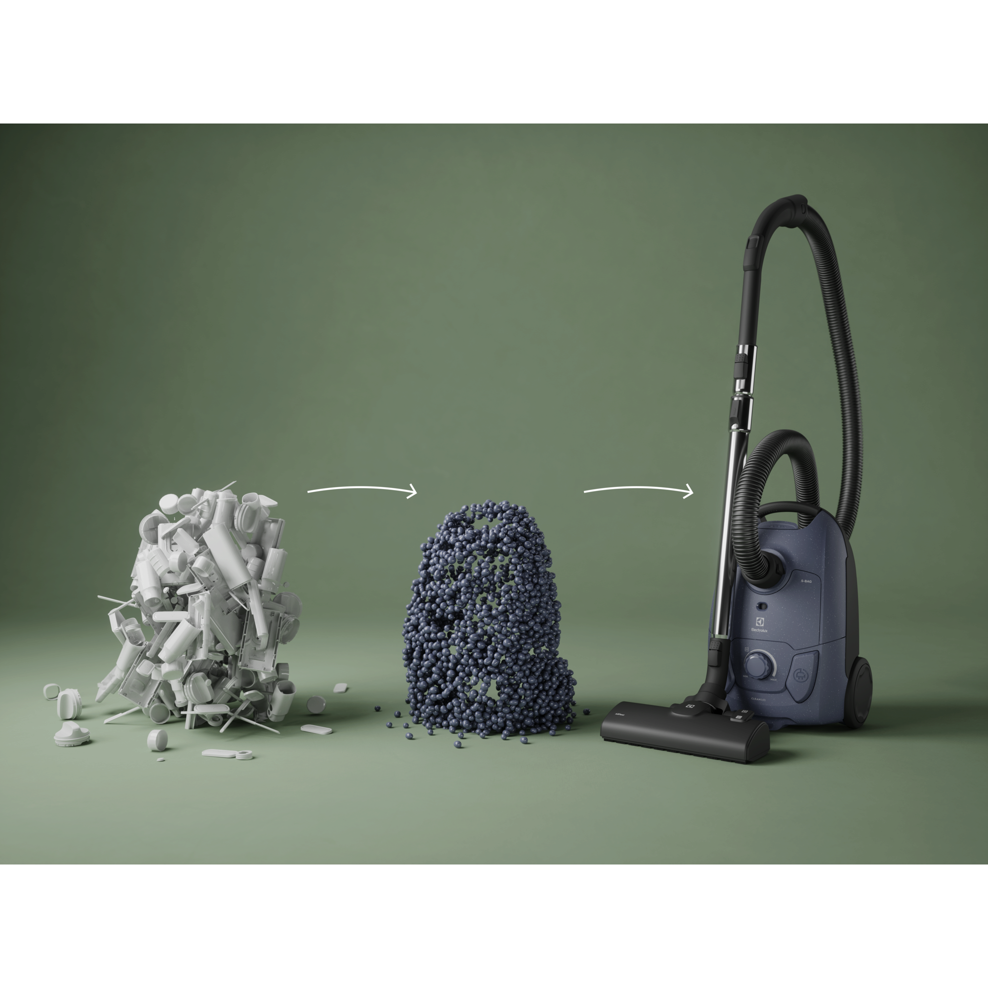 bagged cleaner and main nozzle made with up to 37% recycled plastic for a more mindful choice.