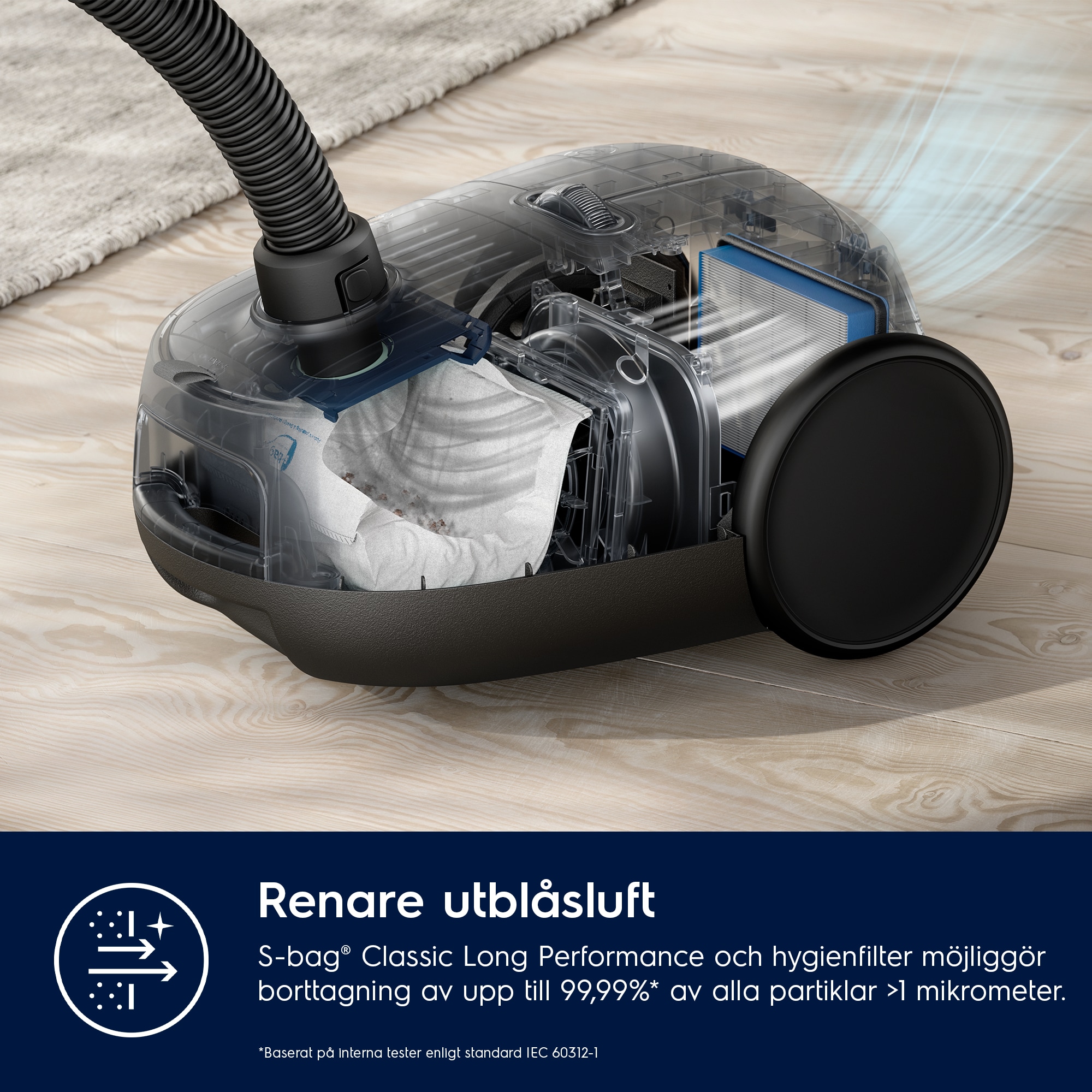 Electrolux - Dammsugare med påse - EB61C1OG