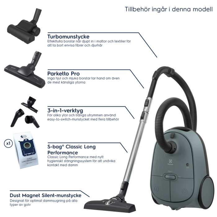 Electrolux - Dammsugare med påse - EB61C4OG