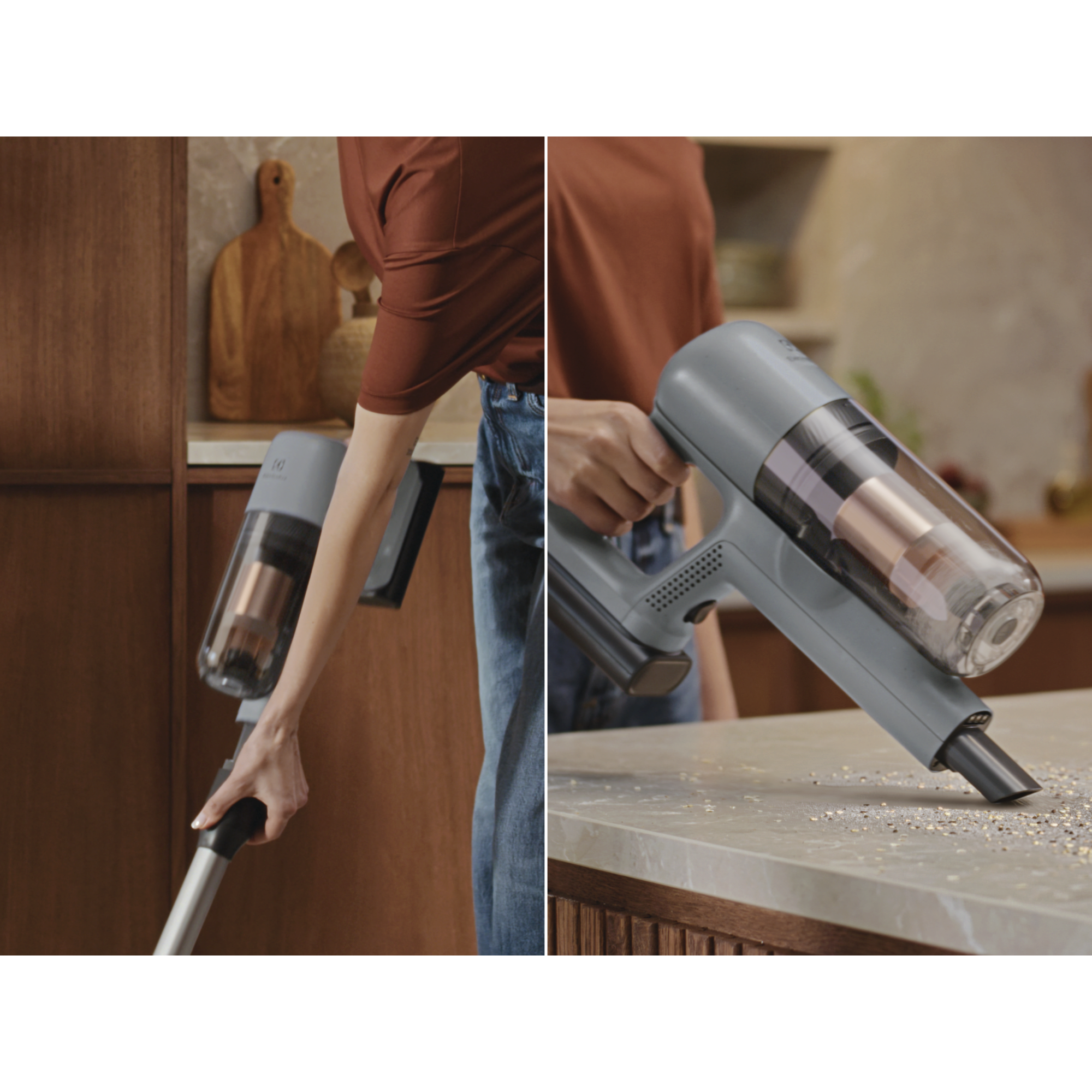 Quick release lets you switch from stick to hand unit in seconds 