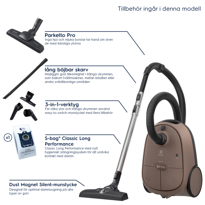 Electrolux - Dammsugare med påse - EB61C3WBL