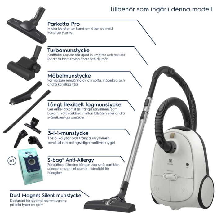 Electrolux - Dammsugare med påse - EB61H6SW