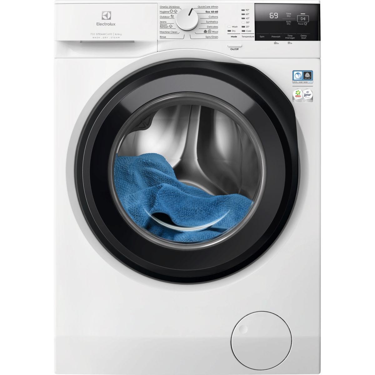 Electrolux - Fristående tvätt-tork - EWI722W86W