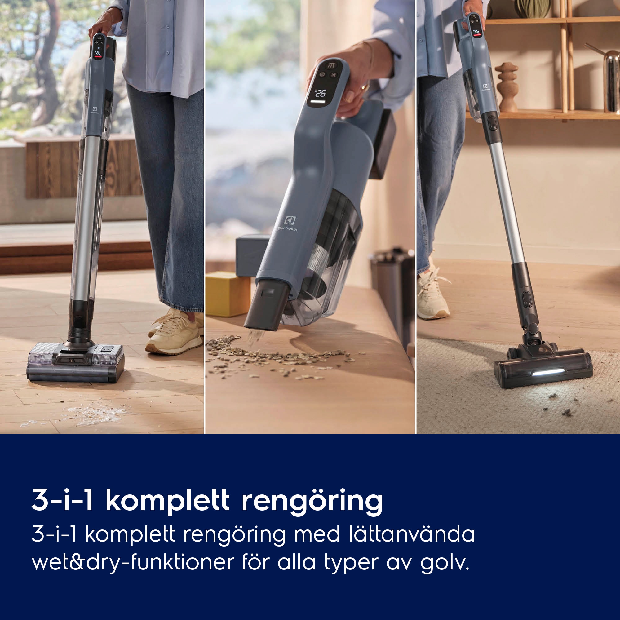 Electrolux - Wet & Dry Skaftdammsugare - EW82U2DB
