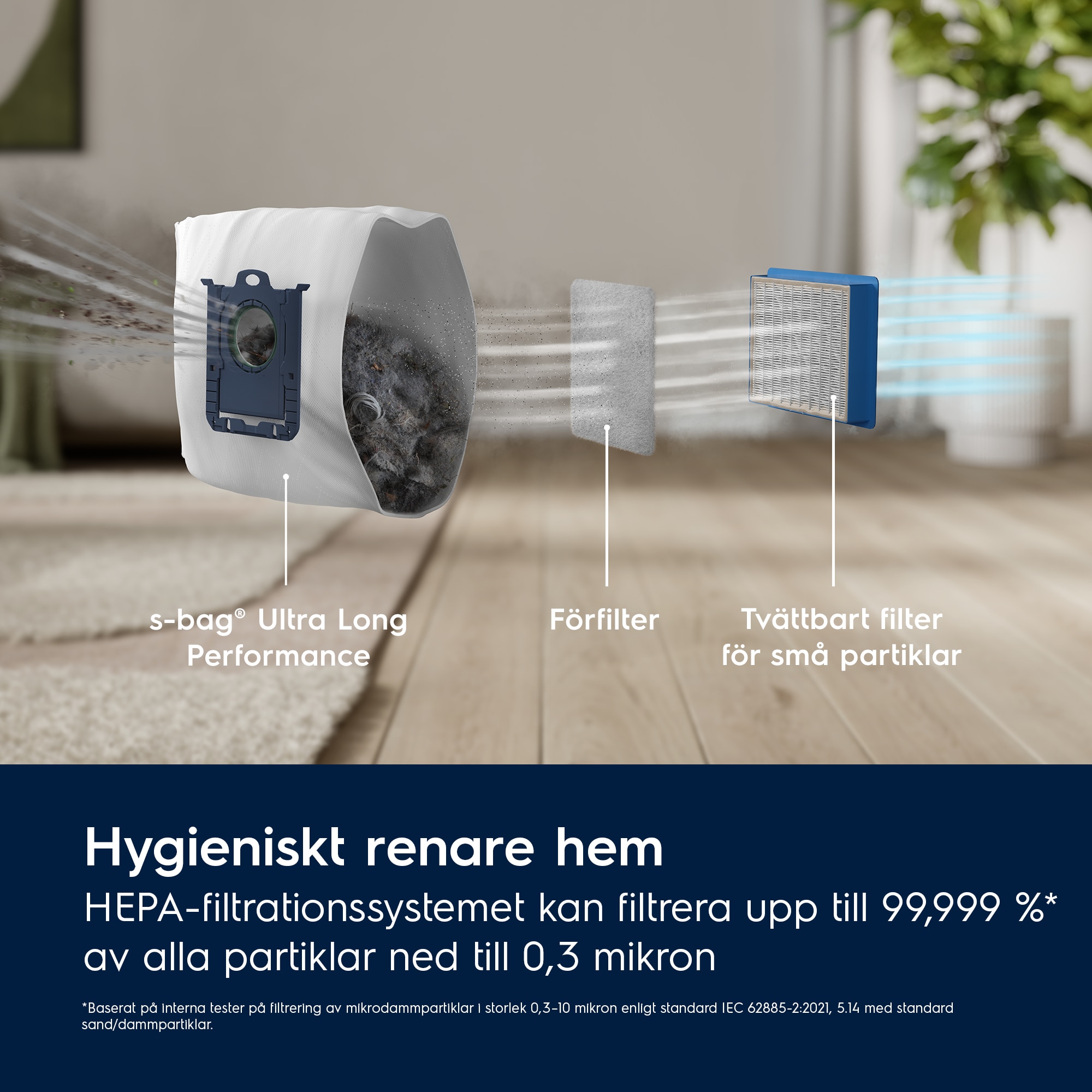 Electrolux - Dammsugare med påse - EB81U1WB
