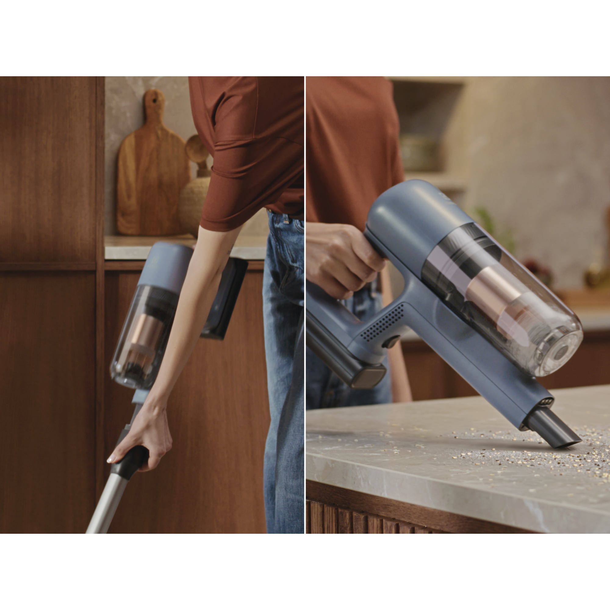 Quick release lets you switch from stick to hand unit in seconds 