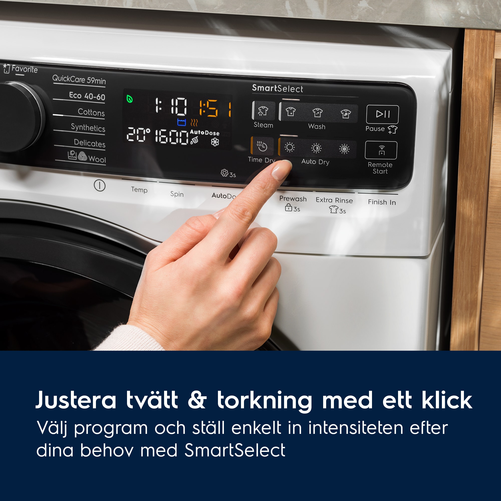 Electrolux - Fristående tvätt-tork - EWI754LY6Q