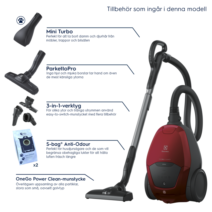 Electrolux - Dammsugare med påse - PD82-ANIMA