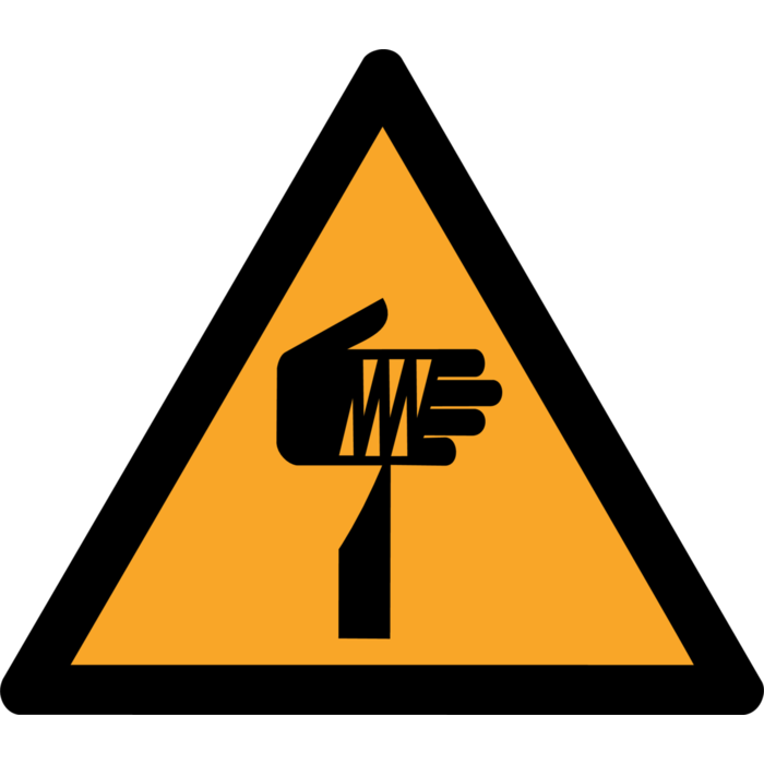 Warning; Sharp element ISO 7010