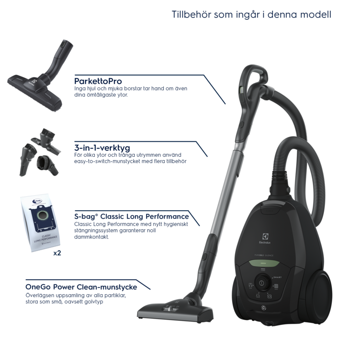 Electrolux - Dammsugare med påse - PD82-GREEN