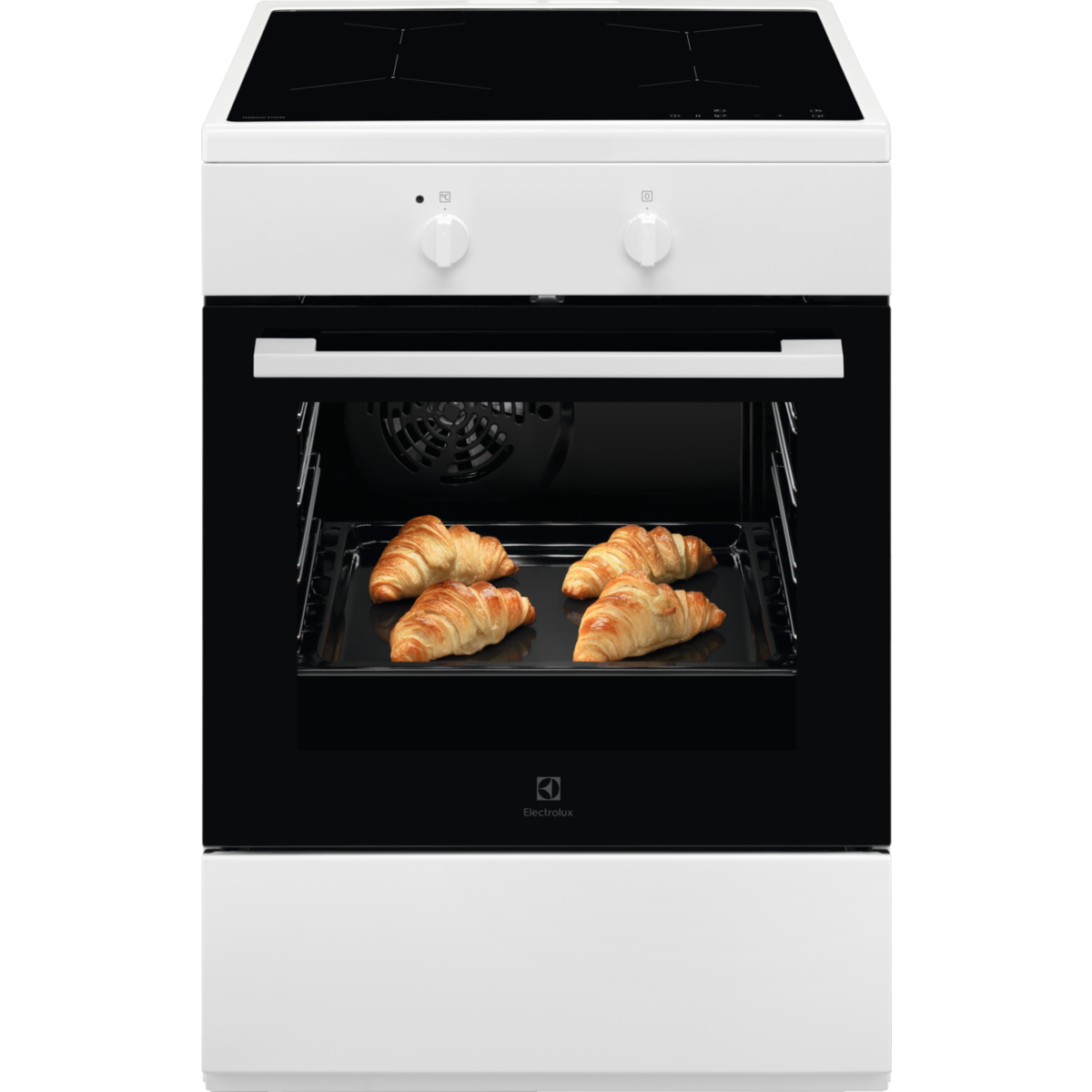 Electrolux 400 Multifunction Induktionshäll 60 cm Svart Slät Emalj LKI6200S0W