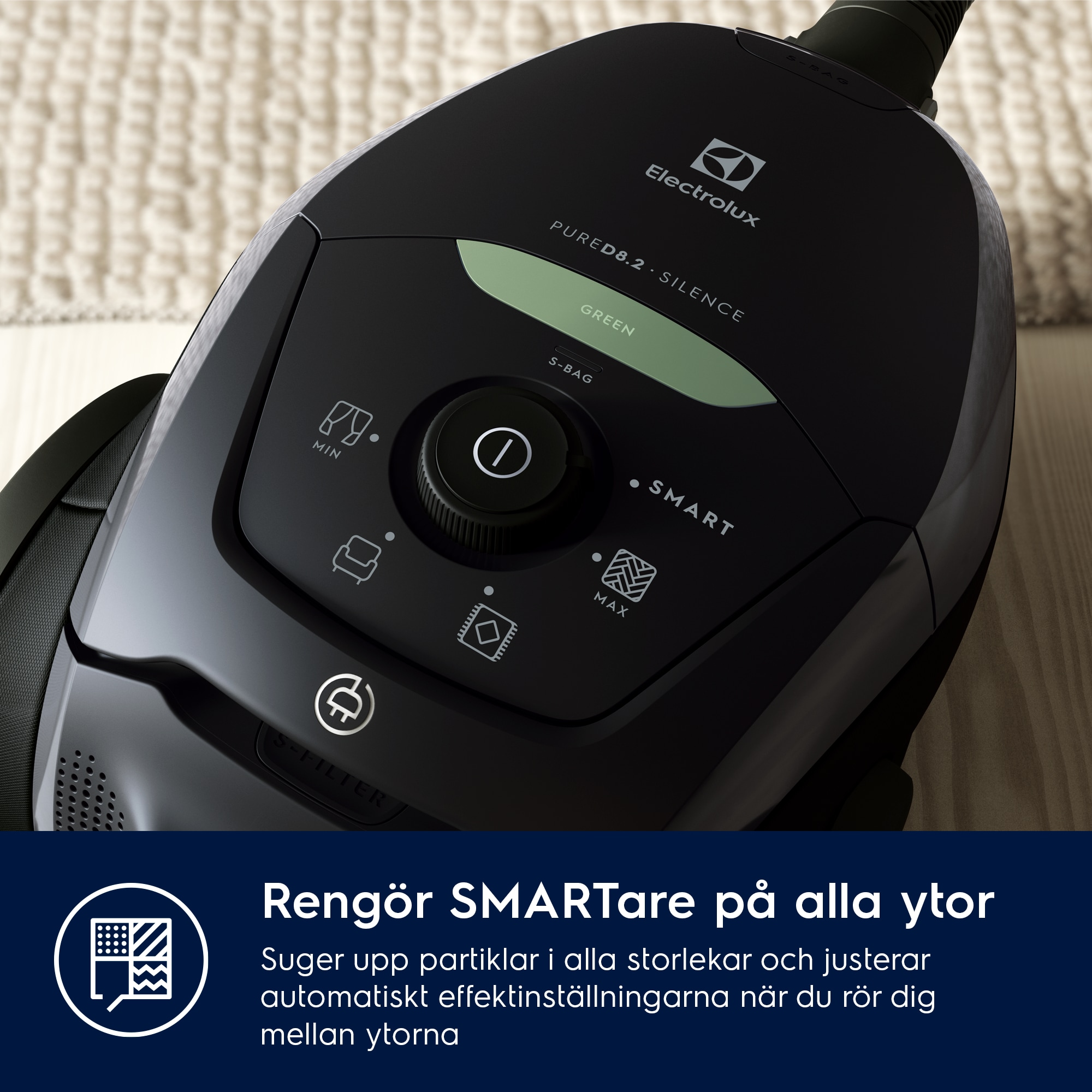 Electrolux - Dammsugare med påse - PD82-GREEN