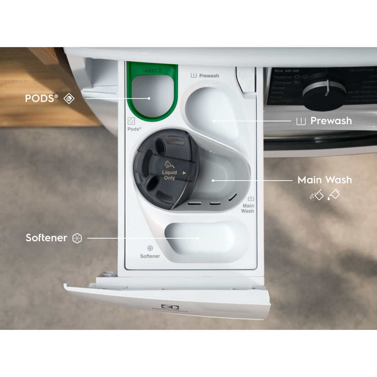 Electrolux - Fristående tvätt-tork - EWI742LX6G