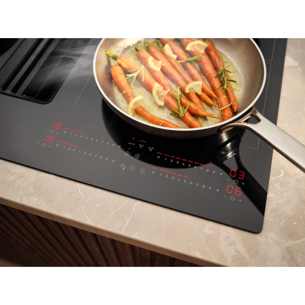 Electrolux - Induktionshäll med inbyggd fläkt - HHOB860FMC