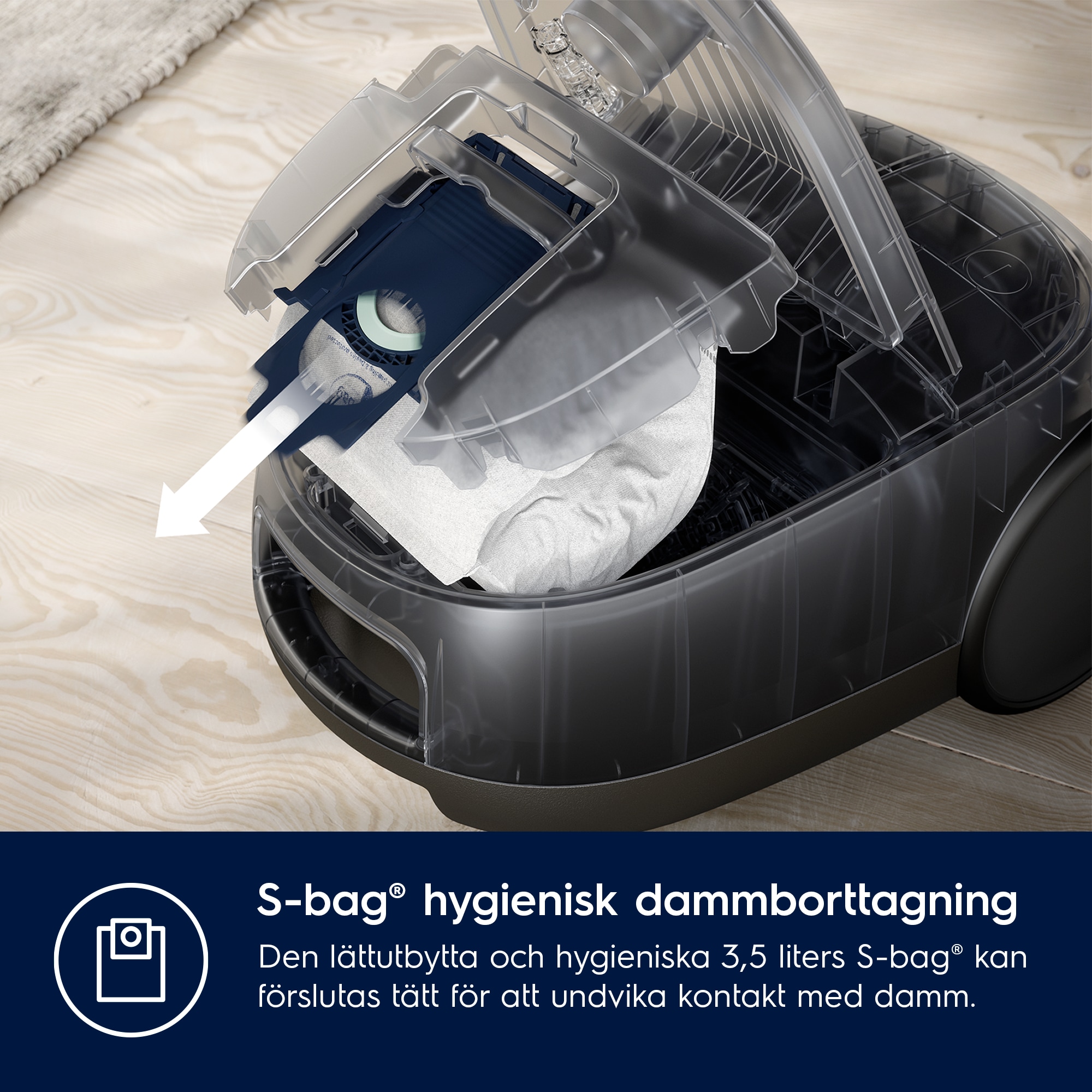 Electrolux - Dammsugare med påse - EB61C1OG