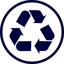 Tillverkad av återvunnen plast