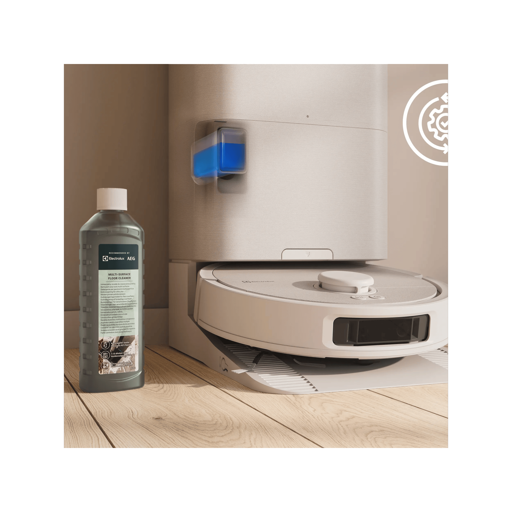The automatically dispensed detergent keeps your mop fresh, no extra effort