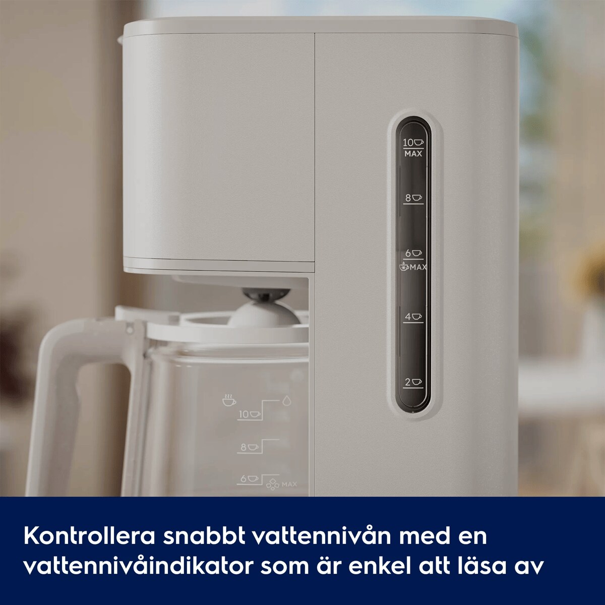 Kontrollera snabbt vattennivån med vattennivåindikator som är enkel att läsa av