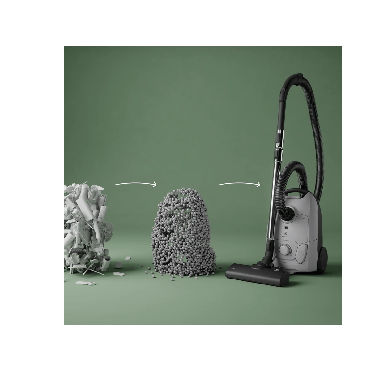 bagged cleaner and main nozzle made with up to 37% recycled plastic for a more mindful choice.