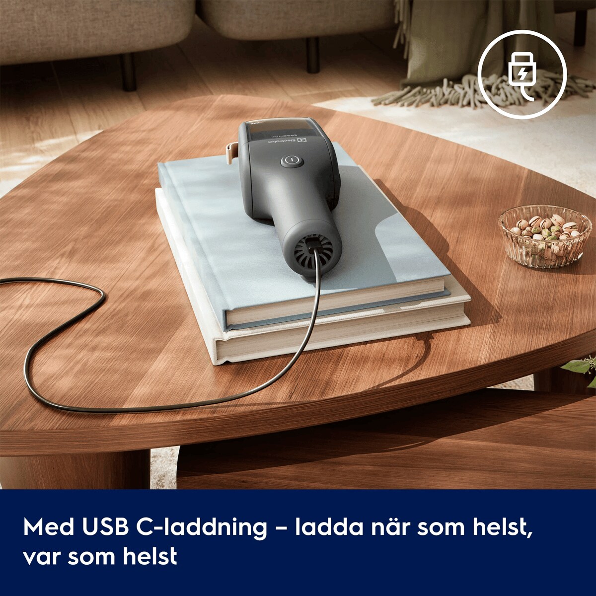 Med USB-C-laddning – ladda när som helst, var som helst