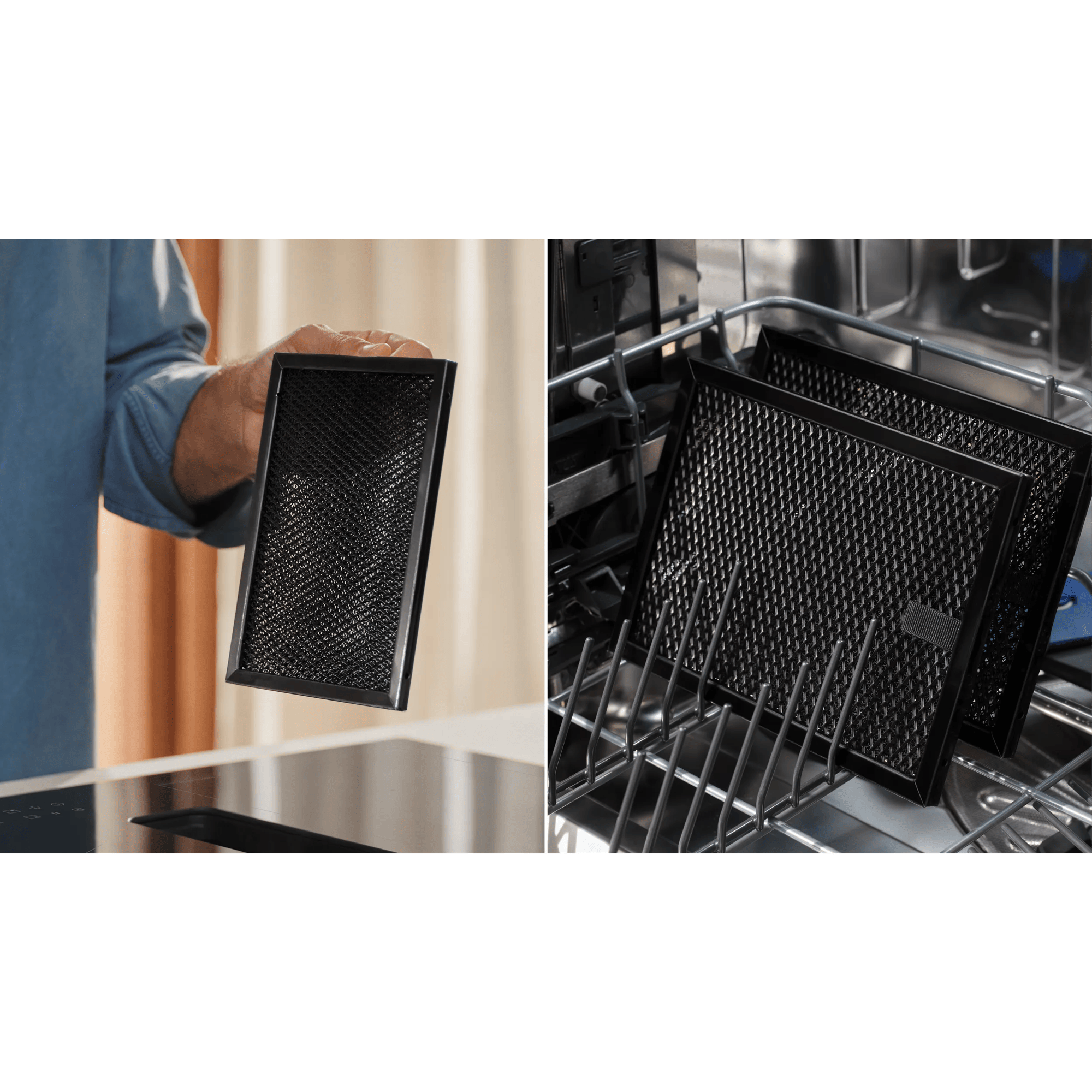 The Grease Filter is easy to clean and keeps kitchen air fresh.
