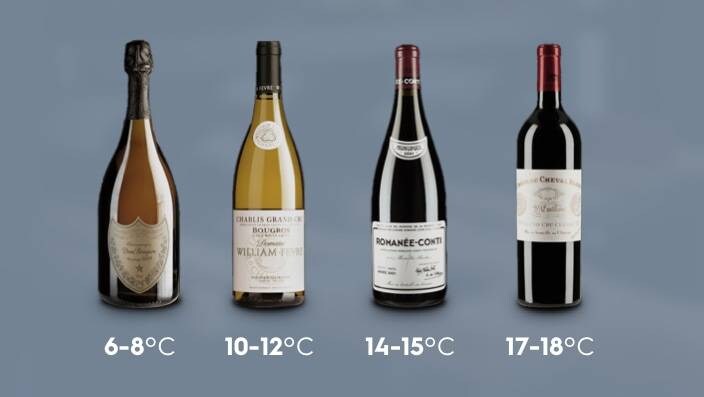 Fyra vinflaskor på rad