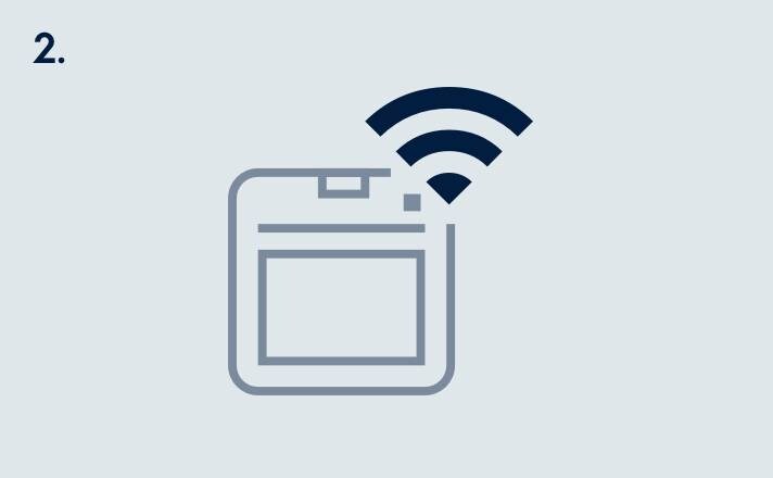 Symbol för ugn och wifi
