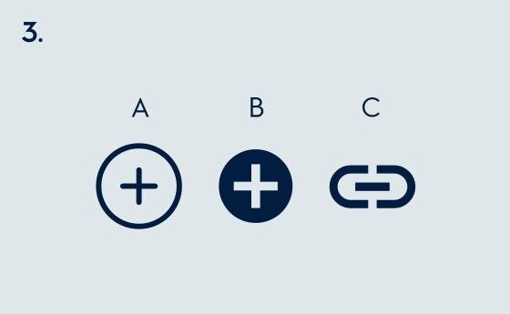 Symboler för inställningar i appen