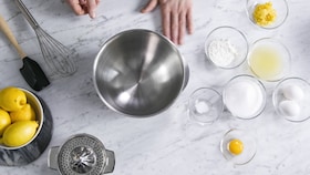 Ingredienser till citronmarängpaj