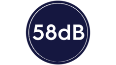 58dB noise level