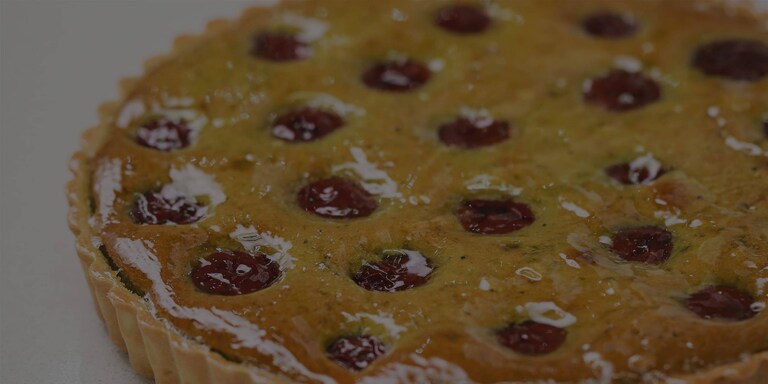 Matcha- och körsbärspaj