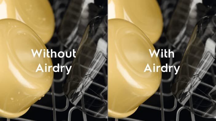 Diskmaskin med AirDry-teknologi