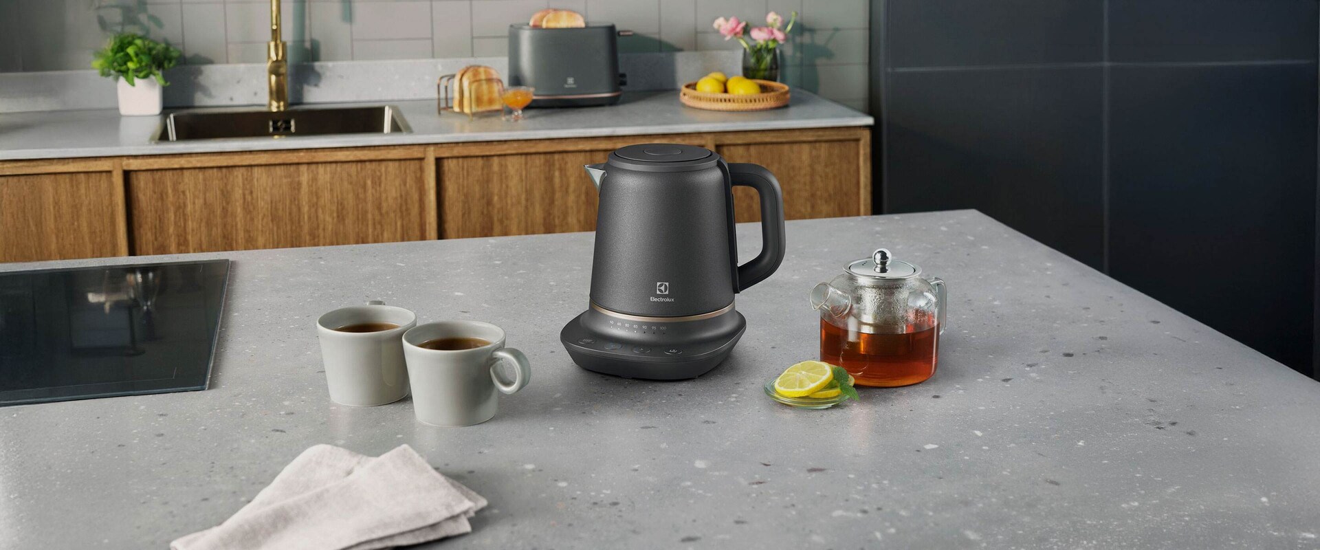 Svart vattenkokare från Electrolux